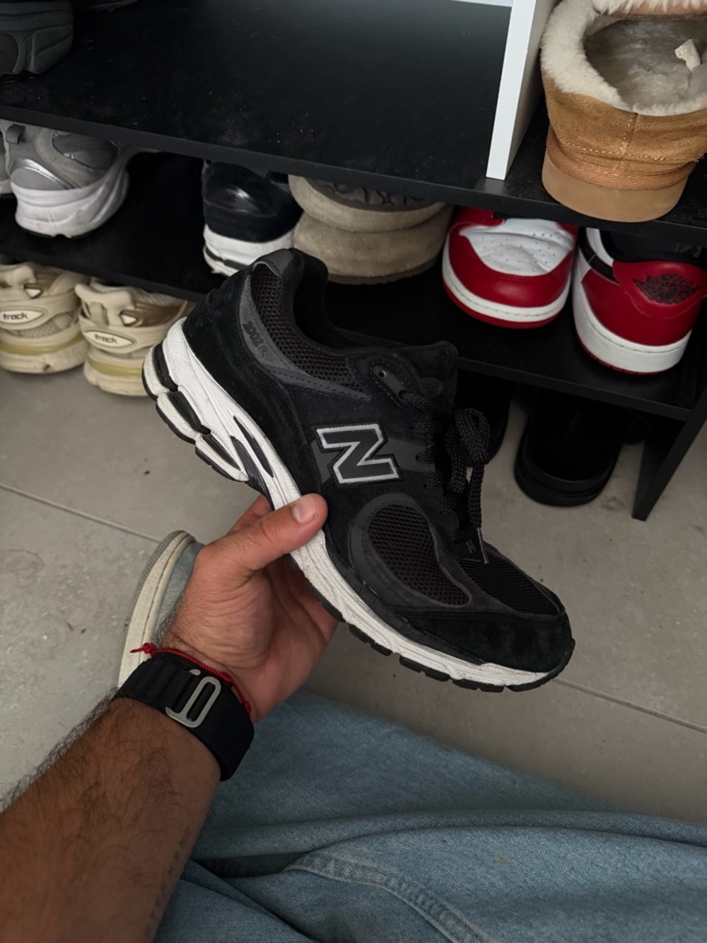 New Balance Men's Black and White Running Sneaker